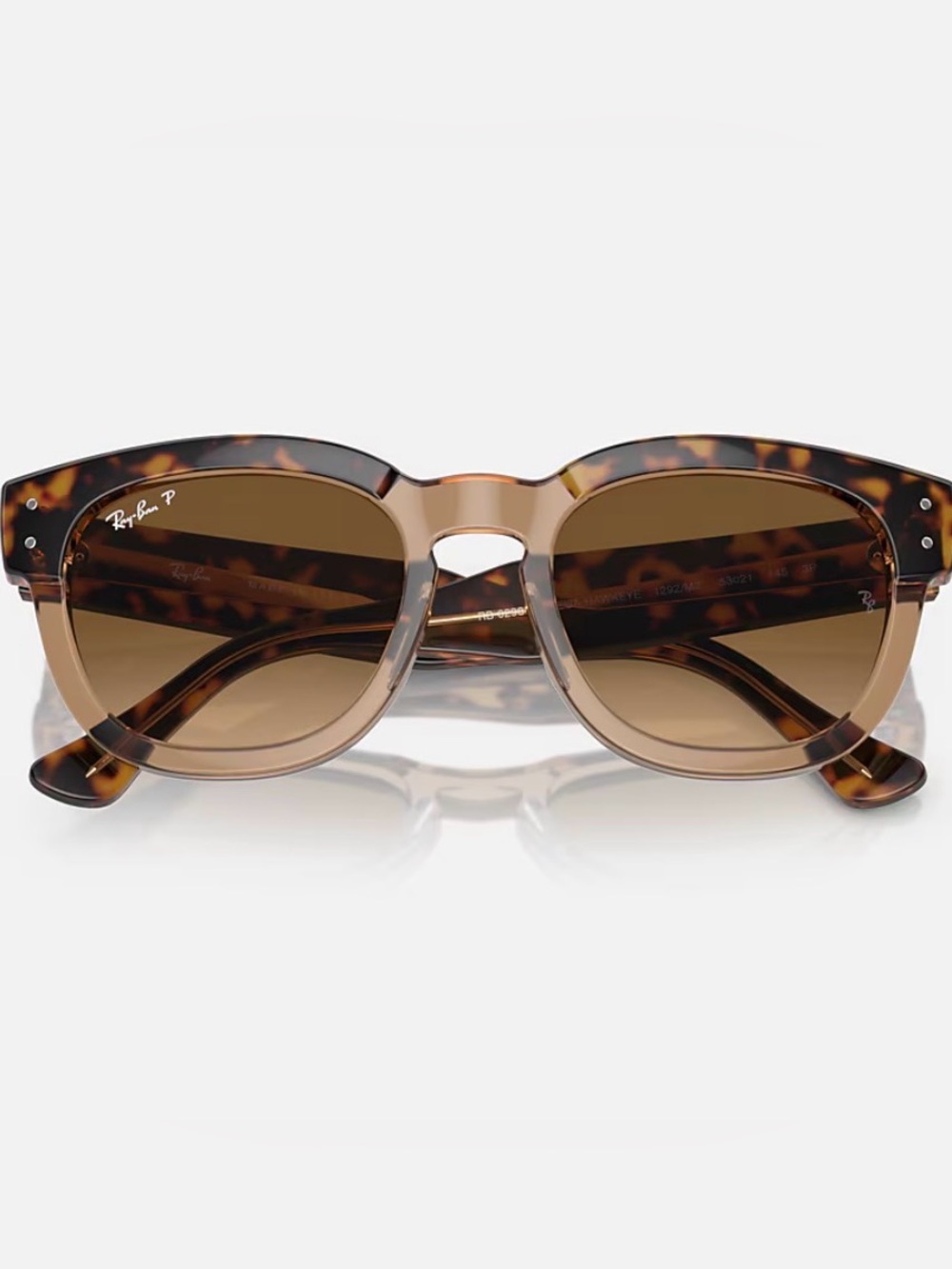Ray-Ban Mega Hawkeye Tortoise Frame with Brown Gradient Lenses